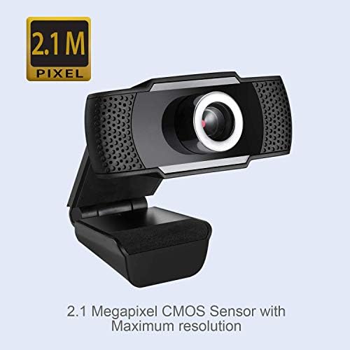 ADESSO Cybertrack H4 Webcam 1080p HD USB Webcam com microfone embutido, preto