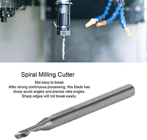 5pcs bits de roteador CNC, cortador de moagem em espiral 1 flauta moinho de tungsten moeding cutter flauta