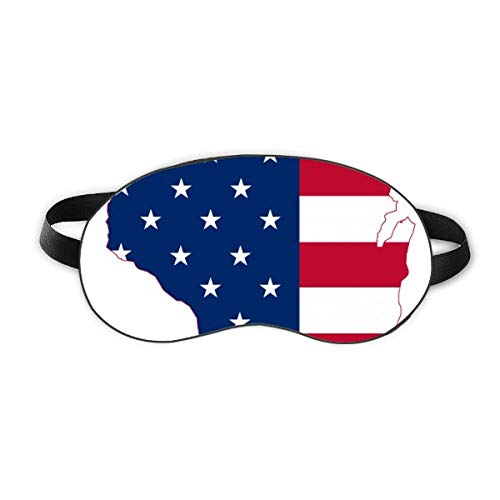 Wisconsin America mapa estrelas listras bandeira forma de sono escudo macio cegos de cegos macios