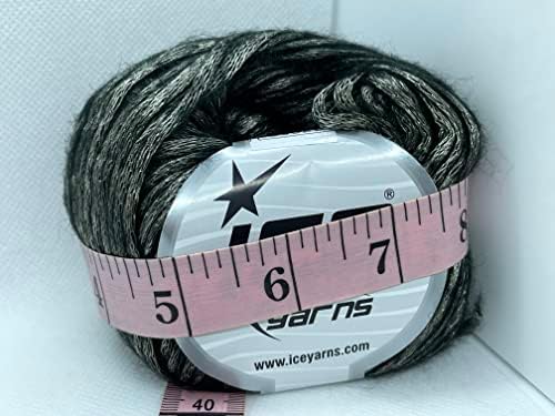 Fio de corrente de venda de estanho, halo difuso, brilho, nylon mérino de lã de lã acrílica fios, 50 grama 115 m preto cinza preto
