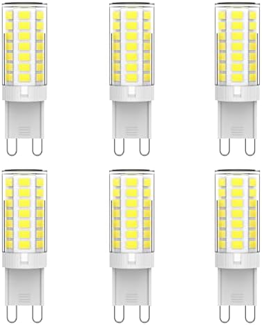 Bajcr G9 Lâmpadas LED, 3W, 40W Halogen equivalente, 400lm, branco 6500k, base G9, lâmpadas G9 para lustres,