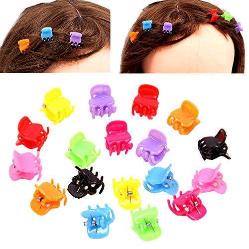 Gshllo 50 pcs plástico mini clipes de cabelo clipes de garras clipes de cabelos para meninas