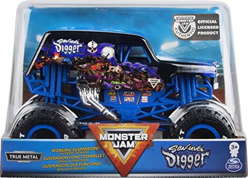 Monster Jam, Son-Uva Digger Monster Truck, veículo fundido, escala 1:24