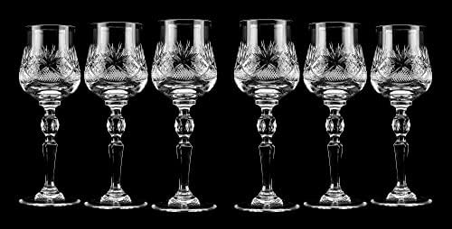 Os elegantes e modernos copos de xerez de cristal russo e modernos para festas e eventos de hospedagem - 2 onças