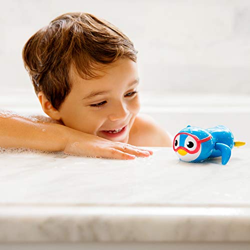 Munchkin® acaba nadando pinguim bebê e bebê brinquedo de banho, azul