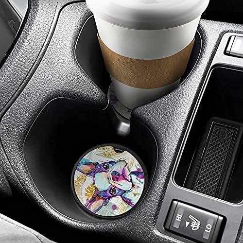 Boston Terriers Round Car Copo Titular Coasters Removável tape