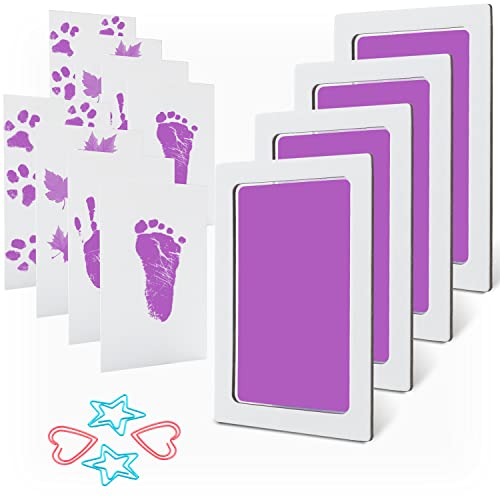 Mengni Baby Pegada Handprint Kit de impressão de pata de estimação Tamanho médio com 4 almofadas de