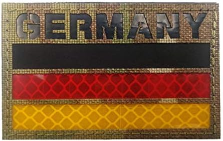 Patch infravermelho de bandeira refletiva na Alemanha, bandeira nacional alemã Diy emblema moral