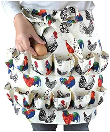 Avental de ovo PMUYBHF com bolsos, coleta de ovos coletando avental segurando avental para frango hen
