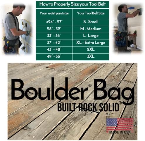 Boulder Bag Professional Electrician's Max Combo com fivela de ferramenta de suporte de conforto,