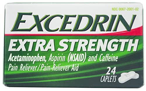 Excedrina Extra de Força Extra, Caplets de Auxuitador de Aspirina, Count 1 - Variedades e sabores de alívio da dor / dor / gabinete