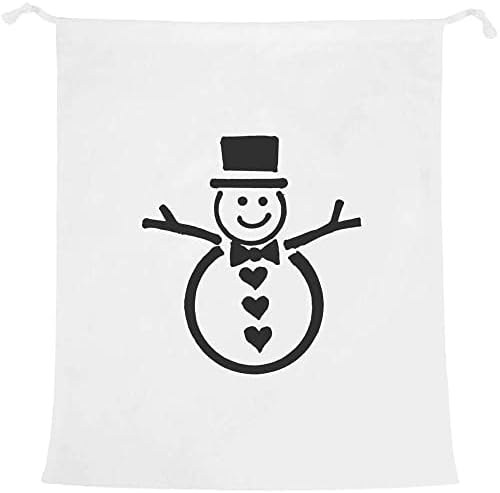 Azeeda 'feliz boneco de neve' lavanderia/bolsa de lavagem/armazenamento