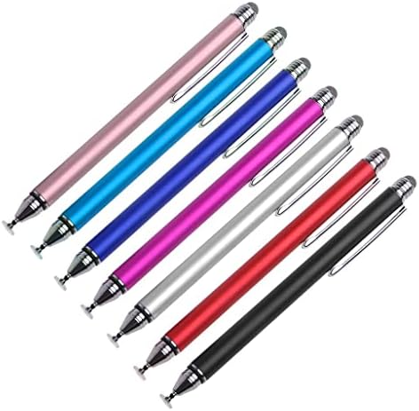 Caneta de caneta de onda de ondas de caixa compatível com Samsung Galaxy Book2 360 - caneta capacitiva de dualtip, caneta de caneta de caneta capacitiva de ponta de ponta de fibra - prata metálica de prata metálica