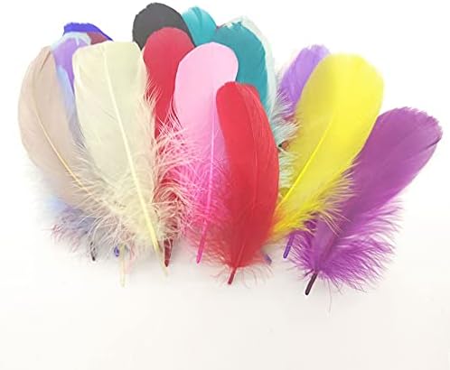 100pcs/lote colorido penas de festas criam penas de ganso natural para penas de casamento branco diy para