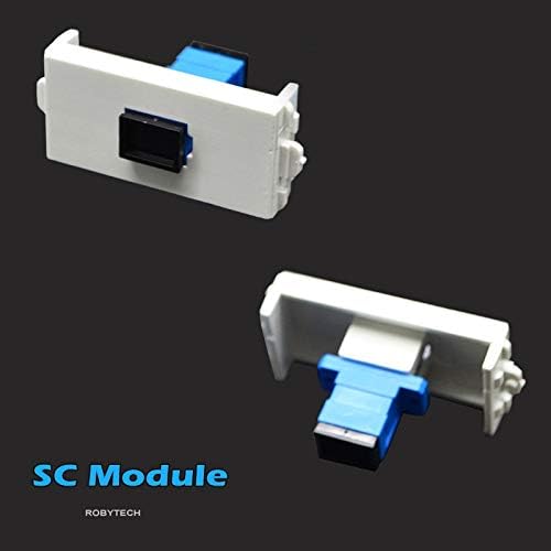 Placa de parede com 2x 3.5 fone de ouvido + SC Simplex Keystone Modular Jack Connectores Soquete Branco