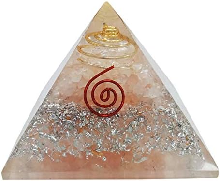 Extra grande orgona pirâmide rosa quartzo cristal generador de energia EMF Meditação de proteção