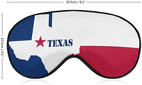 Máscara de máscara de olho macio da bandeira do Texas Comforto de máscara de sono eficaz com