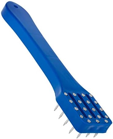 Escova de removedor de facas em escala de peixe com alça de plástico - ferramenta de limpeza de peixe em casa - pele de raspador de peixe escaler descendente de peixe de pesca