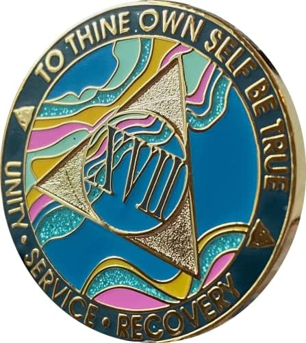 17 anos aa medalhão elegante mármore tahiti azul azul e rosa chip com ouro