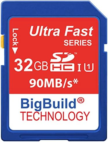Tecnologia BigBuild 32 GB Ultra Fast 90MB/S SD SDHC Memory Card para Kodak Easyshare PixPro Az421 Câmera