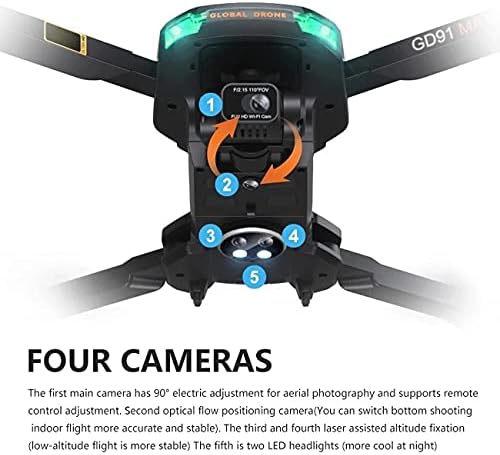 Drone wxqlk com câmera drone de fluxo óptico posicionamento rc quadcopter com câmera 4K HD, altitude segure a