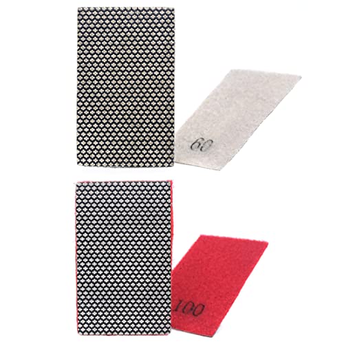Subrilli Diamond Landpaper Hook & Loop Abrasivo Folhas de papel Grit 60 & Grit 100 para polimento de borda de metal de cerâmica de cerâmica de vidro