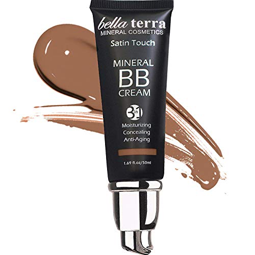 Bellaterra Cosmetics BB Creme colorido hidratante, fundação mineral, corretivo, antienvelhecimento, proteção solar