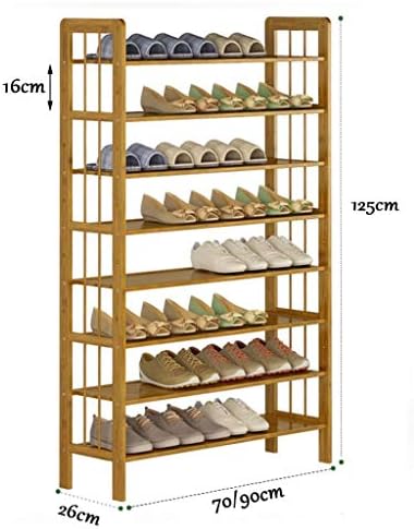 KMMK Shoe racks 8 camadas Sapatos de bambu rack de grande capacidade para armazenamento de armazenamento