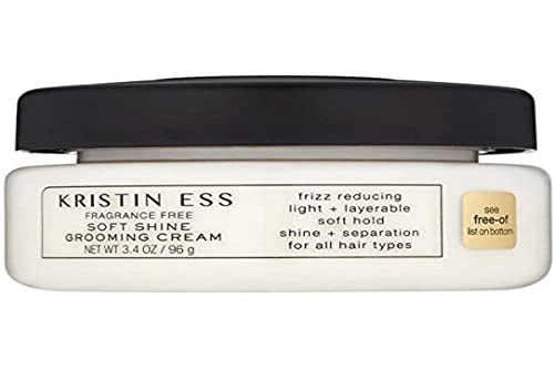 Kristin Ess Fragrância de cabelo grátis Creme de preparação para brilho macio para Shine + Definição