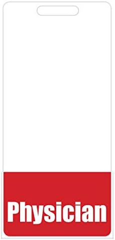 Badge Médico Bomilhão - Tags de crachá de serviço pesado vertical para médicos - cartão de identificação de crachás de dupla face
