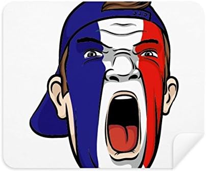 França bandeira de maquiagem Cabeça de tampa de tampa de tampa de pano limpador de tela 2pcs Camurça tecido