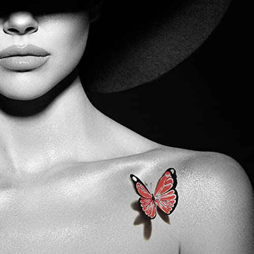 30 folhas Flores de aquarela Tatuagens temporárias para mulheres garotas Borboleta Tattoo adesivos corpora