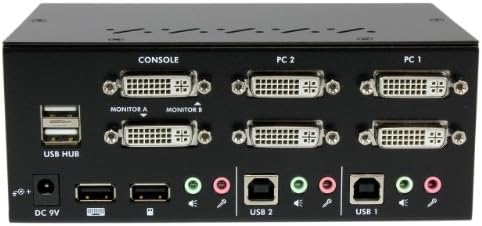 Startech.com 2 Porta DisplayPort KVM Switch - 2560x1600 @60Hz - Porta dupla DP USB, teclado, vídeo, caixa