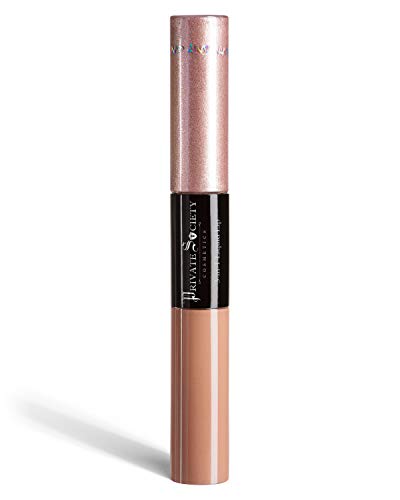 Private Society Cosmetics Luxury Beauty Products - Mattitude Double Terming Matte & Metal Shimmer Liquid Lipstick - Smudge Proof All -in -One Professional Mua Lip Stick - Summertime/Sparks