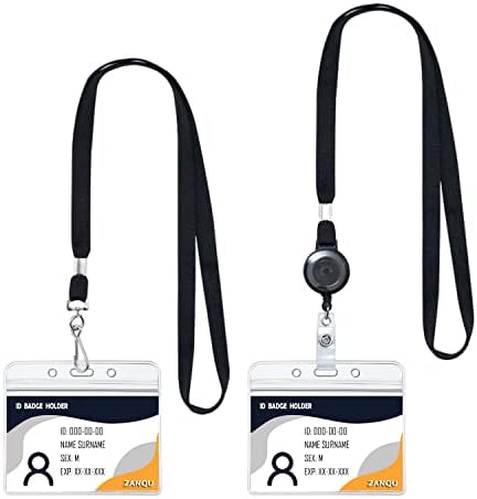 Titulares de emblemas de embalagem do Zanqu 2, alça de pescoço destacável e cordão de bobina de crachá