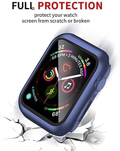Capa sorridente compatível com a Apple Watch Series 6/SE/Série 5/Série 4 40mm com protetor de tela de vidro