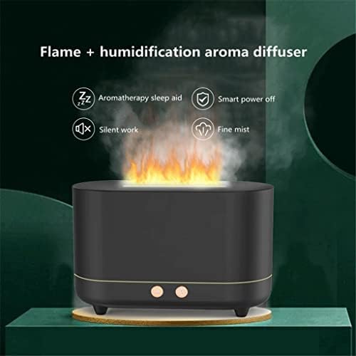 CZDYUF 3D Flame umidificador Night Light Light Flame Difusor de óleo essencial para decoração de aromaterapia