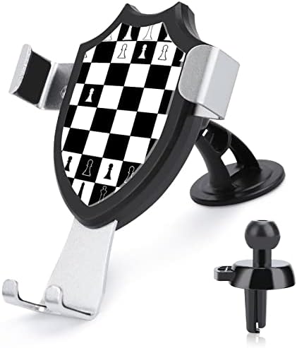 Layout preto e branco de um carro de xadrez do carro Montante Hands Air Vent Cell Phones Compatível com Smartphone