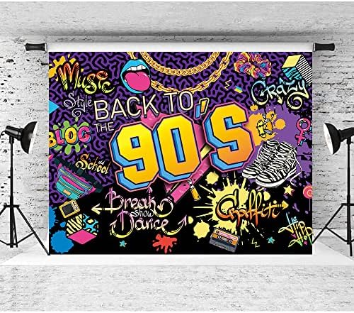 Cenário de festa de hip hop retro dos anos 90, de volta ao grafite de hip hop dos anos 90, decoração de fundo de fotografia de moda de tijolos, suprimentos de fotos de festas dos anos 90