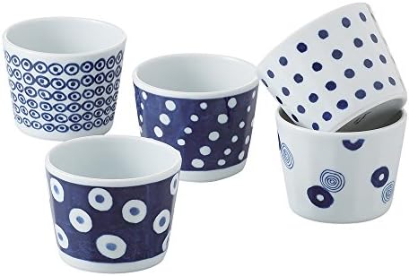 Saikai toki japonês cerâmica hasami -yaki occhoko copo 200ml - conjunto de 5 xícaras - tradicionais