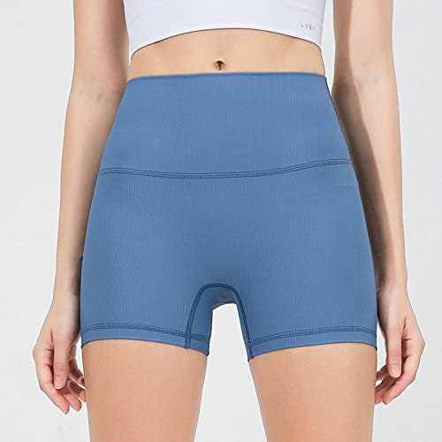 Treino shorts de ioga para mulheres Tommes de barriga shorts curtos elásticos da cintura rápida feminina seca