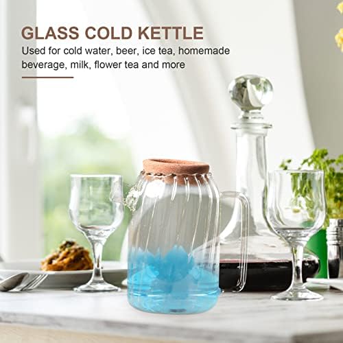 Hemoton Glass Jarres Water Pitcher Water Filter Dispenser Dispensador de vidro Kettle Tea Kettle: Recipiente de