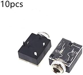Qmeller 10 PCS PLÁSTIC PCB MONTAGEM 5 PIN STÉRELO DE 3,5 mm Conector de áudio