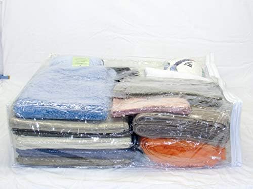 Sacos de armazenamento com zíper em vinil transparentes 24 x 27 x 7 polegadas 5 polegadas para consumidores e conjuntos