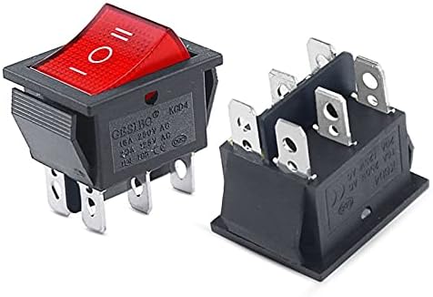 Ezzon KCD4 1PCS Rocker Switch Power Switch On-off-O-OFF 3 Posição 6 Equipamento elétrico com interruptor de luz