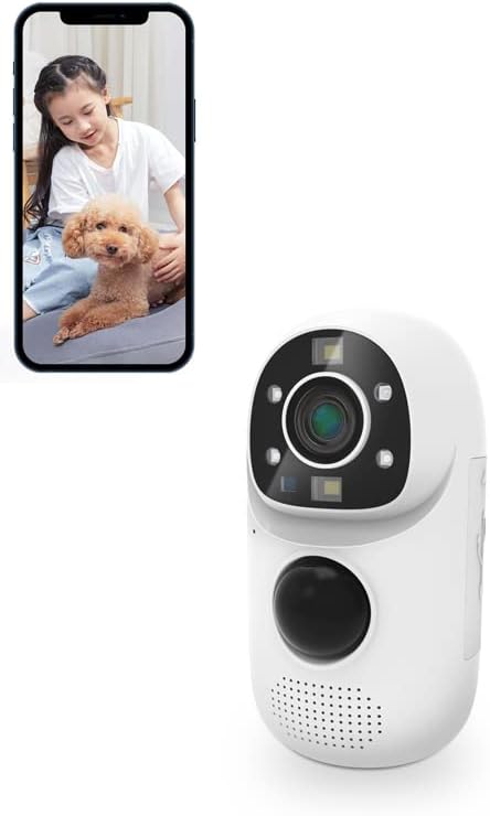 Monitor de bebê, câmera de animais de estimação Wi-Fi Indoor, câmera IP de 360 ​​graus 1080p Câmera