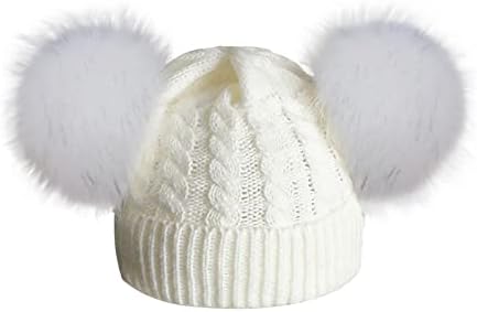 A bola de chapéu de A mantém o chapéu de bebê de inverno quente, criança, lã de lã Hemming Kids Hat Hat Hated and
