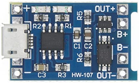 HIFASI TP4056 +Funções duplas de proteção 5V 1A Micro USB 18650 Módulo de carregamento de carregamento de bateria