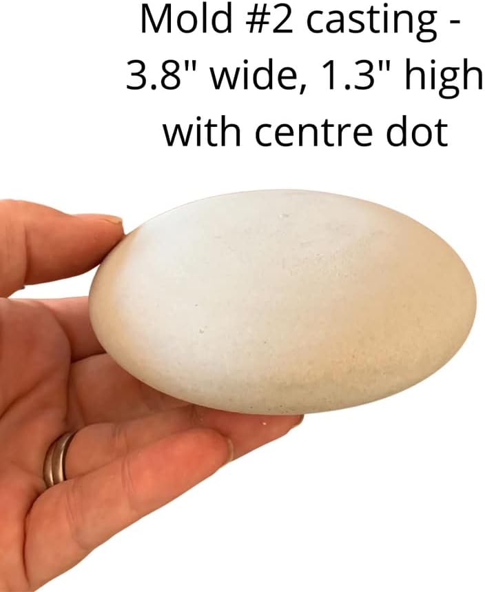 Molde para fazer pedras - Design #2 - Happy Dotting Company - Round Smooth Smooth Pebble, como para rochas de arte, Mandala Art DIY Pintura de pintura - Gesso, Cement Rock Casting