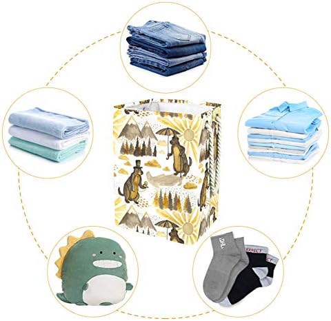Marcos em chapéus padrão 300d Oxford PVC Roupas à prova d'água cesto de lavanderia grande para cobertores Toys de roupas no quarto